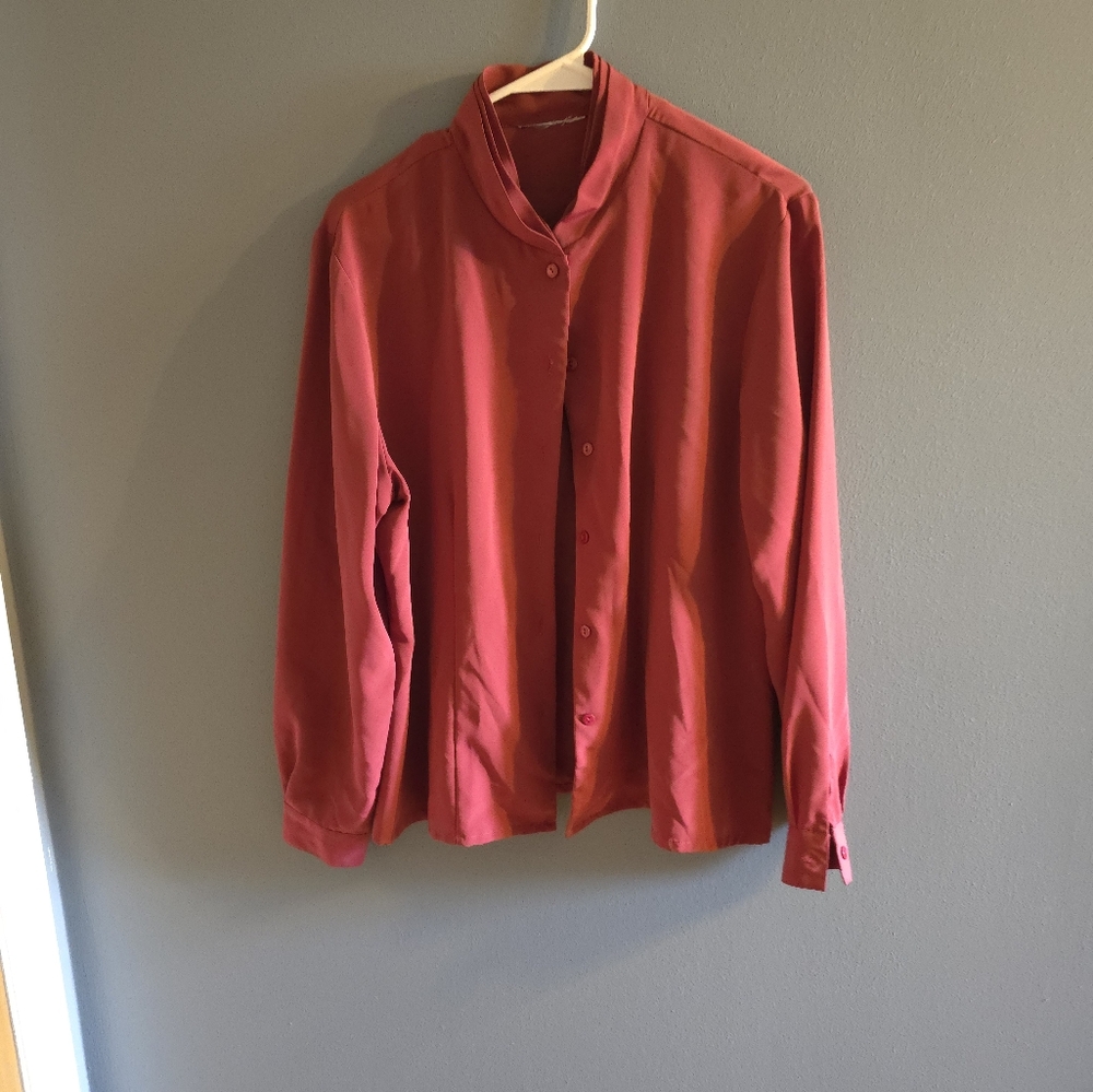 Red Button-Up Shirt